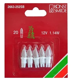 5 Ampoules Givrees Pour Guirlande 12 V, 1,14W, 20 Lampes<Konstsmide, guirlandes lumineuses de Noël Shop