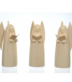 3 Anges En Bois Pour Crèche De Noël, 12 Cm<Schalling, crèche moderne New