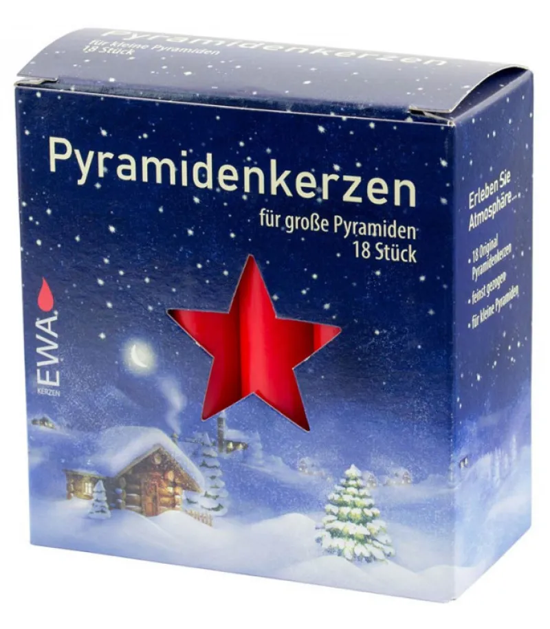 18 Bougies De Noël Pour Pyramide, Pyramidenkerzen 17 Mm<Ewa Kerzen, bougies de Noël et bougies de l'Avent Discount