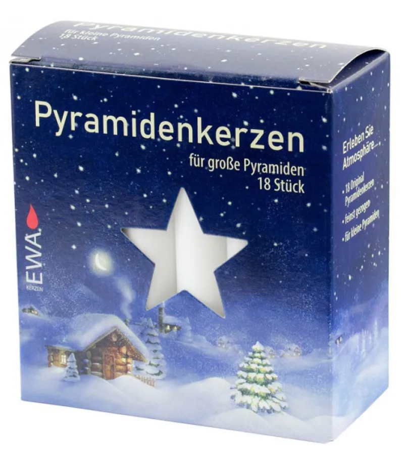 18 Bougies De Noël Pour Pyramide, Pyramidenkerzen 17 Mm<Ewa Kerzen, bougies de Noël et bougies de l'Avent Discount