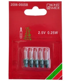 Ampoules De Rechange 2,5V - 0,25 W Pour Guirlande De Noël, Douille Verte<Konstsmide, guirlandes lumineuses de Noël Sale