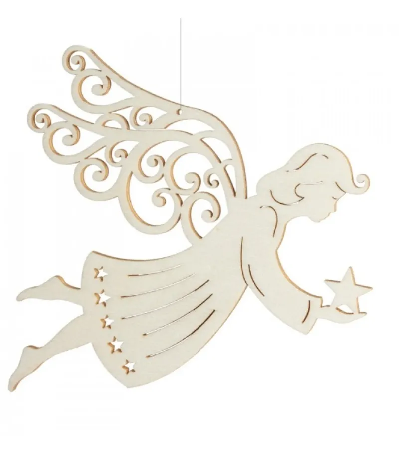 Ange De Noël A Suspendre En Feuille D'Erable, 14 Cm<Waldfabrik, photophore en bois et étoile sapin de Noël Hot