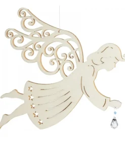 Ange De Noël A Suspendre En Feuille D'Erable Avec Cristal Swarovski, 19 Cm<Waldfabrik, photophore en bois et étoile sapin de Noël New