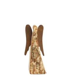 Ange De Noël En Bois Avec Ailes Metal, 9 Cm<Waldfabrik, photophore en bois et étoile sapin de Noël Hot