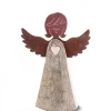 Ange En Bois Avec Coeur Et Ailes Metal, 15,5 Cm<Waldfabrik, photophore en bois et étoile sapin de Noël Outlet