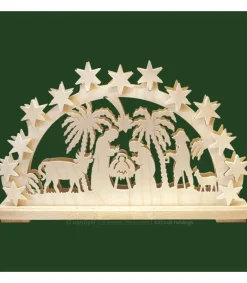 Arche Lumineuse Electrique Led En Bois, Crèche De Noël<Ratags, décos de Noël lumineuses en bois New