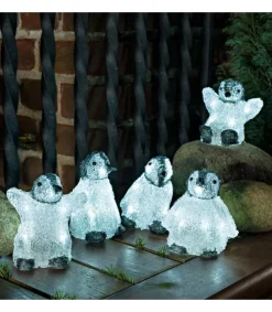 Bebes Pingouins Lumineux Led En Acrylique, 12,5 Cm<Konstsmide, guirlandes lumineuses de Noël Best Sale