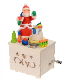 Boite A Musique Enfant A Manivelle, Père Noël Et Jouets<Graupner, décoration de sapin de Noël, Déco Noël enfant Best Sale