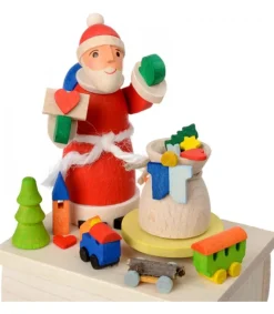 Boite A Musique Enfant A Manivelle, Père Noël Et Jouets<Graupner, décoration de sapin de Noël, Déco Noël enfant Best Sale