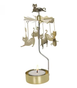 Bougeoir Carrousel Famille Chats Dores<Pluto Produkter, déco de Noël Scandinave Shop