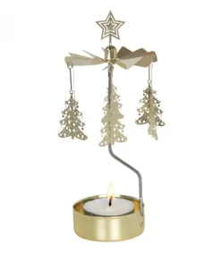 Bougeoir Carrousel Sapins De Noël Dores<Pluto Produkter, déco de Noël Scandinave Best