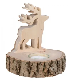 Bougeoir En Bois Brame Du Cerf, 13 Cm<Waldfabrik, photophore en bois et étoile sapin de Noël Clearance