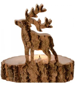 Bougeoir En Bois Brame Du Cerf, 13 Cm<Waldfabrik, photophore en bois et étoile sapin de Noël Clearance