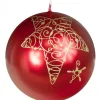 Bougie De Noël Boule Avec Etoile, 8 Cm<Ewa Kerzen, bougies de Noël et bougies de l'Avent Cheap