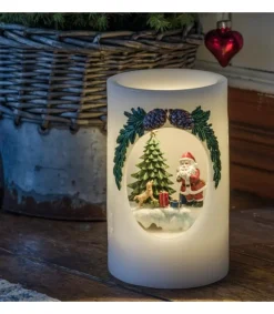 Bougie Led Père Noël Avec Petit Chien<Konstsmide, guirlandes lumineuses de Noël Best Sale