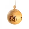 Boule De Noël En Bois, Motif Crèche, 6 Cm<Waldfabrik, photophore en bois et étoile sapin de Noël Cheap