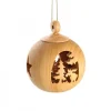 Boule De Noël En Bois, Motif Elan, 6 Cm<Waldfabrik, photophore en bois et étoile sapin de Noël Flash Sale