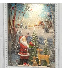 Cadre Photo Lumineux Père Noël Avec Animaux<Konstsmide, guirlandes lumineuses de Noël Shop