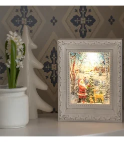 Cadre Photo Lumineux Père Noël Avec Animaux<Konstsmide, guirlandes lumineuses de Noël Shop