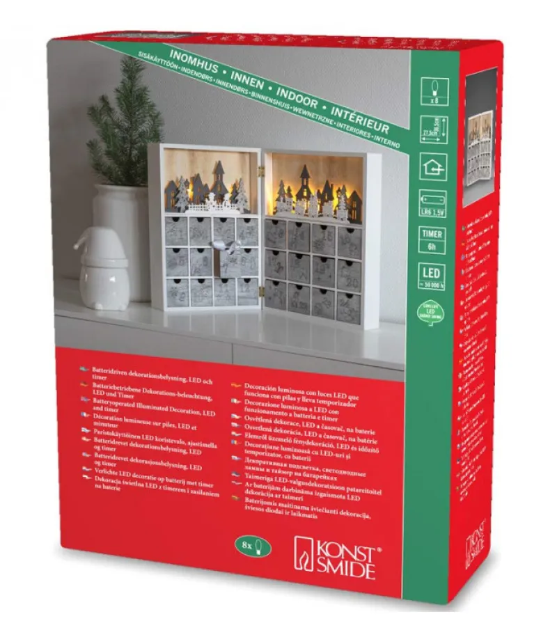 Calendrier De L'Avent A Tiroir<Konstsmide, guirlandes lumineuses de Noël Clearance