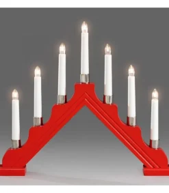 Chandelier À 7 Branches En Bois, Rouge<Konstsmide, guirlandes lumineuses de Noël Best