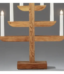 Chandelier 7 Branches En Bois De Chene Huile, 46 Cm<Konstsmide, guirlandes lumineuses de Noël New