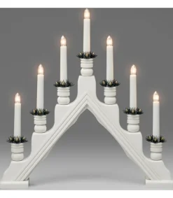 Chandelier Blanc À 7 Branches, Bougies Electriques<Konstsmide, guirlandes lumineuses de Noël Online