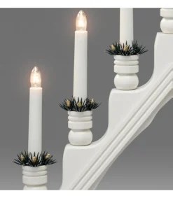 Chandelier Blanc À 7 Branches, Bougies Electriques<Konstsmide, guirlandes lumineuses de Noël Online