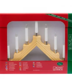 Chandelier De Noël À 7 Branches, Bois Naturel<Konstsmide, guirlandes lumineuses de Noël Cheap