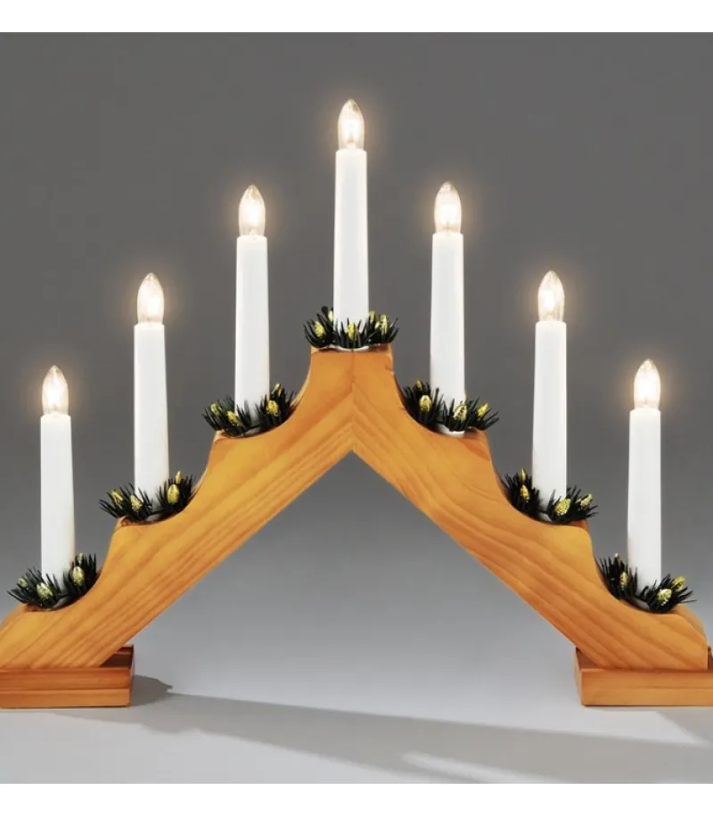 Chandelier De Noël 7 Branches Bois De Chene<Konstsmide, guirlandes lumineuses de Noël Sale