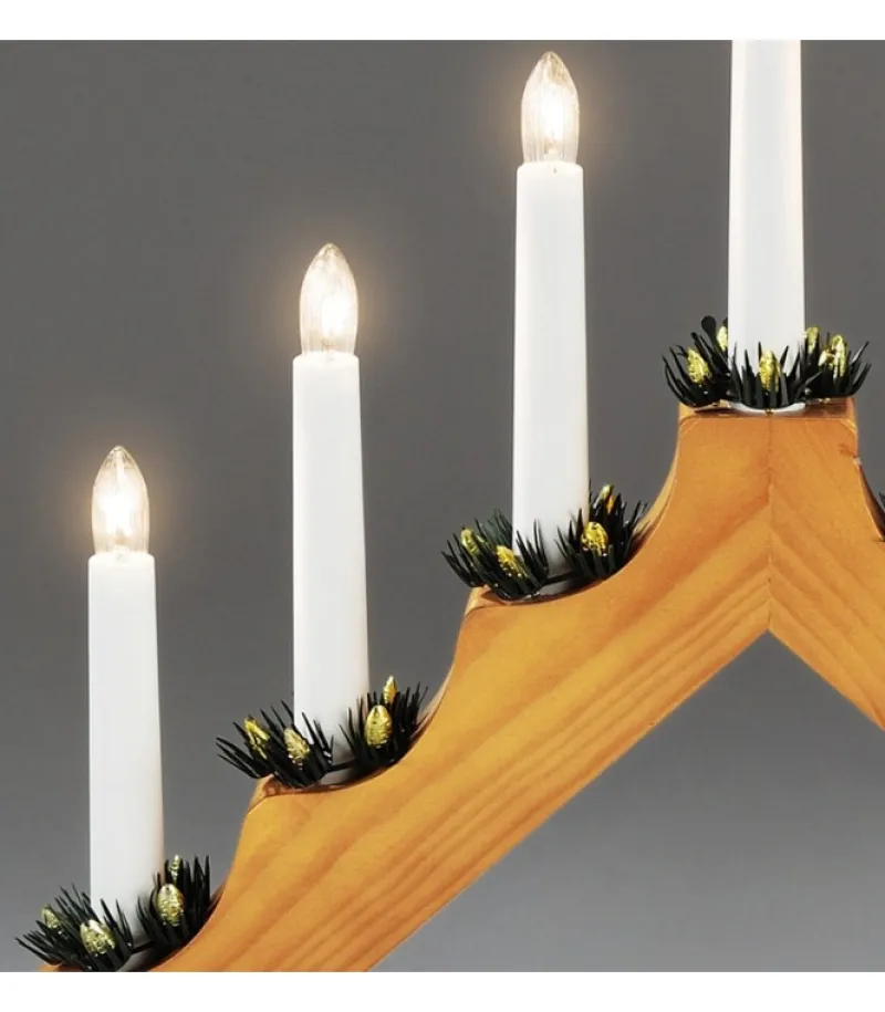 Chandelier De Noël 7 Branches Bois De Chene<Konstsmide, guirlandes lumineuses de Noël Sale