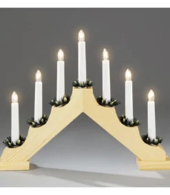 Chandelier De Noël En Bois Naturel<Konstsmide, guirlandes lumineuses de Noël Store