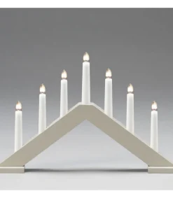 Chandelier Scandinave En Bois, Laque Beige Mat<Konstsmide, guirlandes lumineuses de Noël New