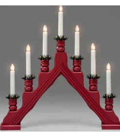 Chandelier Suedois Rouge À 7 Branches<Konstsmide, guirlandes lumineuses de Noël Cheap