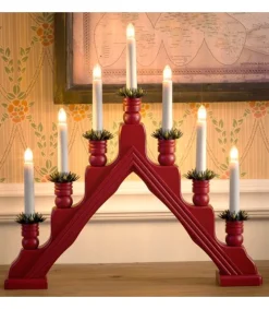 Chandelier Suedois Rouge À 7 Branches<Konstsmide, guirlandes lumineuses de Noël Cheap