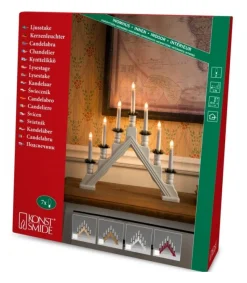 Chandelier Suedois Rouge À 7 Branches<Konstsmide, guirlandes lumineuses de Noël Cheap