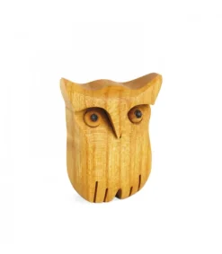 Chouette En Bois Poli, 3,5 Cm<Waldfabrik, photophore en bois et étoile sapin de Noël Sale