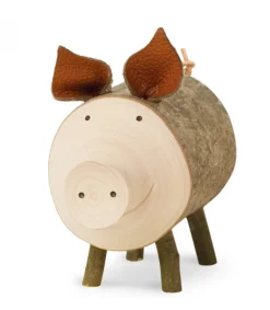 Cochon En Bois, 7 Cm<Waldfabrik, photophore en bois et étoile sapin de Noël Online
