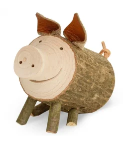 Cochon En Bois Assis, 5,5 Cm<Waldfabrik, photophore en bois et étoile sapin de Noël Outlet