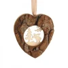 Coeur En Bois A Suspendre Motif Cisele Elan, 6 Cm<Waldfabrik, photophore en bois et étoile sapin de Noël Cheap