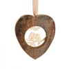 Coeur En Bois A Suspendre Motif Cisele Hiboux, 6 Cm<Waldfabrik, photophore en bois et étoile sapin de Noël Clearance