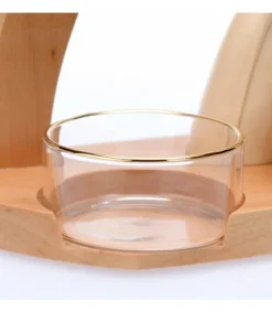 Coupelle En Verre Transparent De Rechange Avec Bordure Doree<Schalling, crèche moderne Best