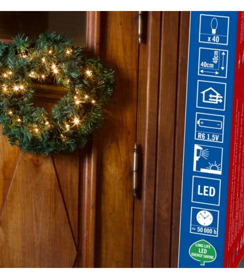 Couronne De Noël Lumineuse Sapin, 45 Cm<Konstsmide, guirlandes lumineuses de Noël Cheap