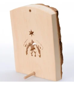 Crèche A Poser En Ecorce De Bois, 11 Cm<Waldfabrik, photophore en bois et étoile sapin de Noël Hot