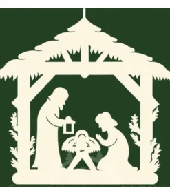 Crèche De Noël A Suspendre, Etable<Ratags, décos de Noël lumineuses en bois Fashion