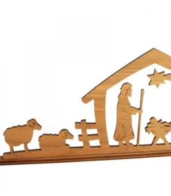 Crèche De Noël Diorama En Bois D'Olivier, 8 Cm<Waldfabrik, photophore en bois et étoile sapin de Noël Best
