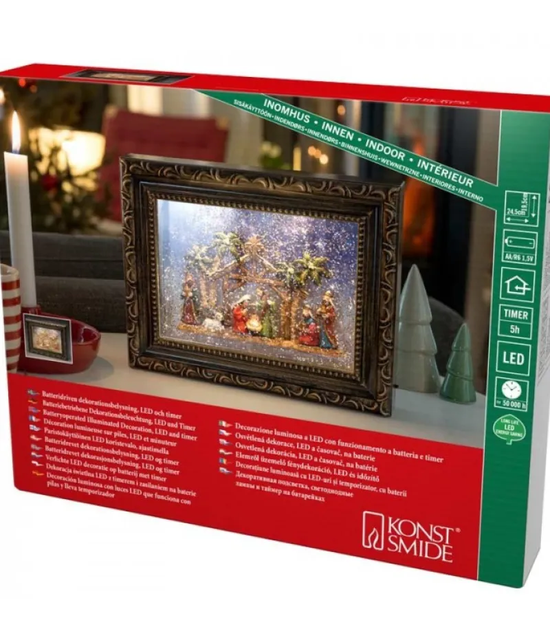 Crèche De Noël Lumineuse, Effet Neige<Konstsmide, guirlandes lumineuses de Noël Cheap