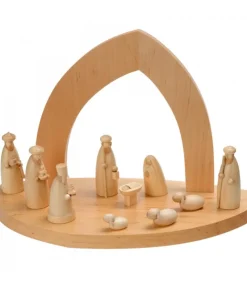 Crèche De Noël Vide A Fabriquer En Bois, 20 Cm<Schalling, crèche moderne Best Sale