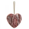 Déco De Noël, Coeur En Bois A Suspendre A Ruban Dore, 9 Cm<Waldfabrik, photophore en bois et étoile sapin de Noël Store