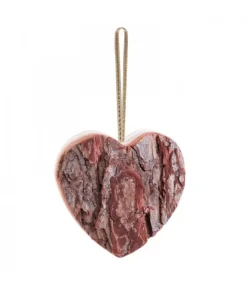 Déco De Noël, Coeur En Bois A Suspendre A Ruban Dore, 9 Cm<Waldfabrik, photophore en bois et étoile sapin de Noël Store